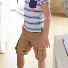 Children short trousers kids cargo shorts Organic Cotton short trousers Summer Toddlers Outside Shorts