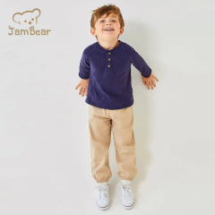 Organic Bamboo Baby henley Shirt Eco-friendly Toddler tshirt Bamboo Toddler Henley Shirt Sustainable Plain Tshirts For Boys