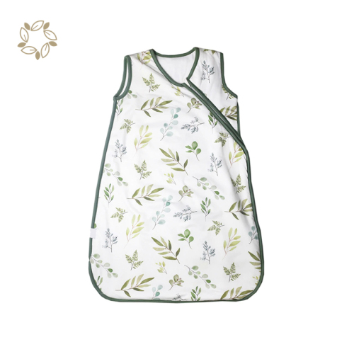 Organic cotton fill baby sleep bags eco friendly three layers baby sleeping sack sustainable 1.7tog baby sleep bag