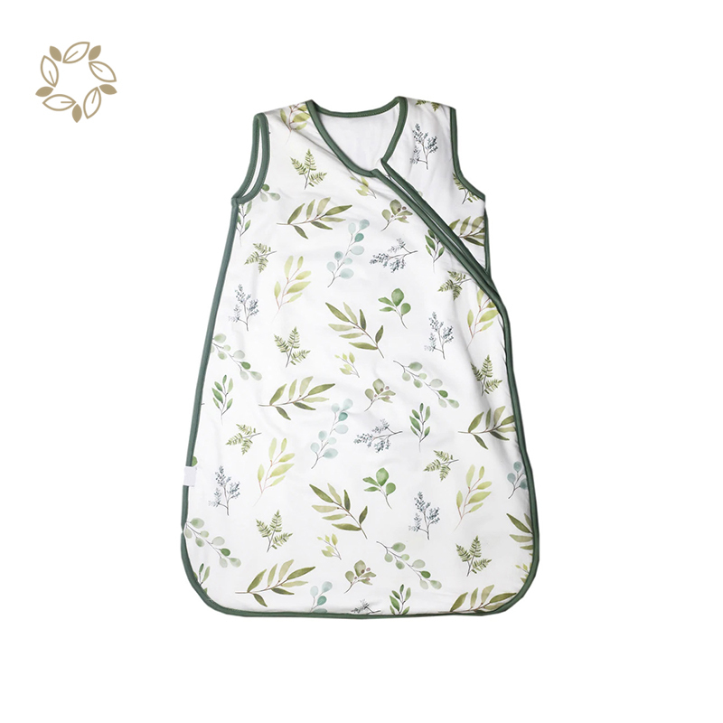 Organic cotton fill baby sleep bags eco friendly three layers baby sleeping sack sustainable 1.7tog baby sleep bag