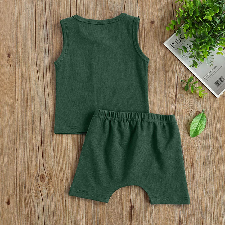 Baby shorts set Organic Cotton t shirt and shorts Summer Outfit setsSleeveless Tank Top T-Shirt and Shorts