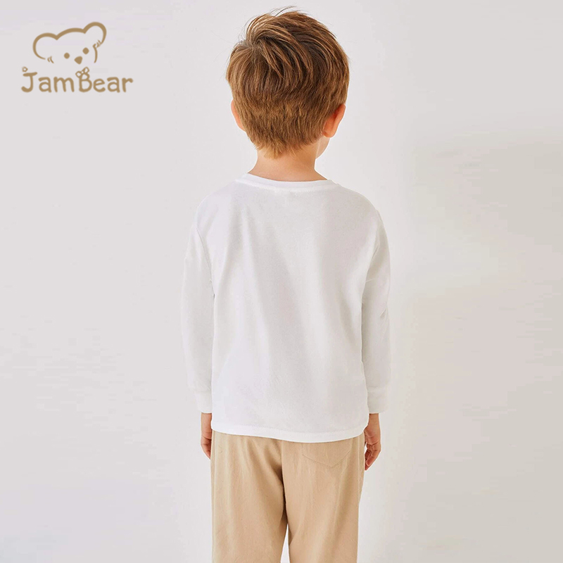 Sustainable Baby tshirt Eco-friendly Toddler T-shirt Solid Organic Cotton Toddler Boys Tee long sleeve t shirts