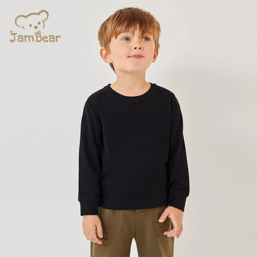 Sustainable Baby tshirt Eco-friendly Toddler T-shirt Solid Organic Cotton Toddler Boys Tee long sleeve t shirts