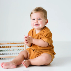 Towel cloth baby shorts set eco-friendly Terry Towel Set toddler terry t shirt and shorts organic cotton towelling