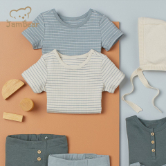 Cotton Boys Henley Tshirt Organic Eco-friendly Baby T Shirt Sustainable Toddler Henley Rib Knit Tee organic cotton tees for kids