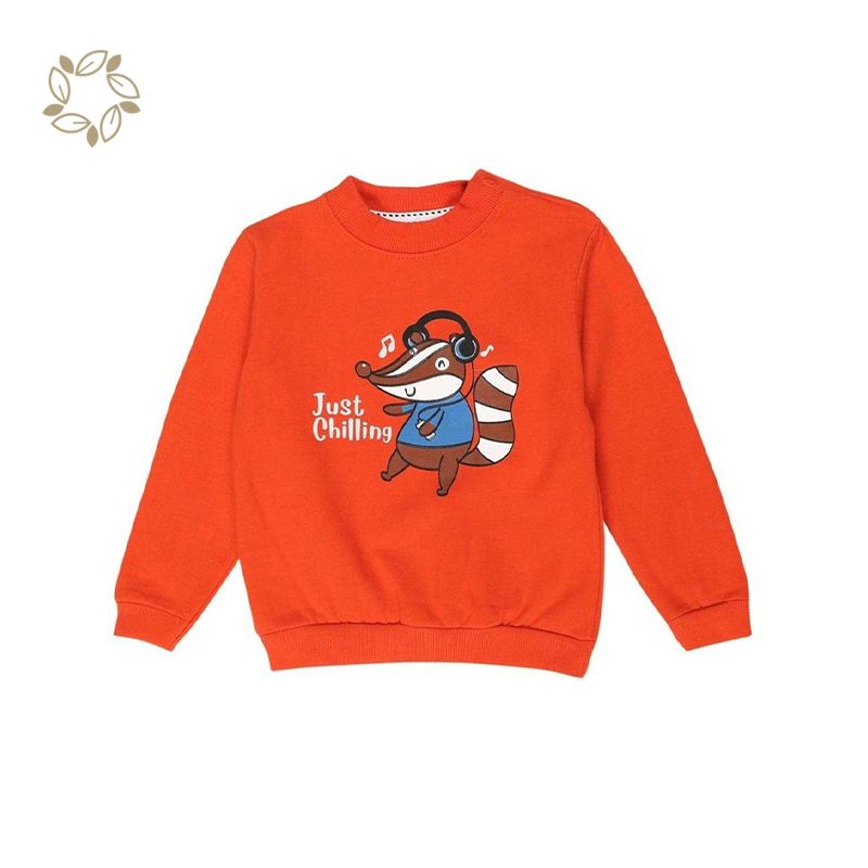 Organic cotton toddler pullover sustainable crew sweatshirt toddler eco friendly baby crewneck