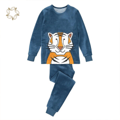Organic cotton Velour child pajamas sustainable velour kids pyjamas long sleeve eco friendly enfant pyjama