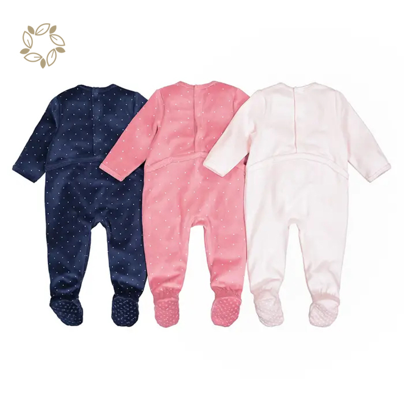 Organic cotton velour onesie for baby sustainable velour baby romper eco friendly velour baby clothes