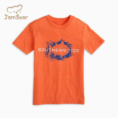Organic cotton kids t shirts sustainable boy t shirts eco friendly short sleeve children tee print