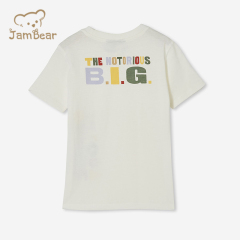Organic cotton kids t shirt sustainable children tshirt print eco friendly kids tee shirt short sleeve