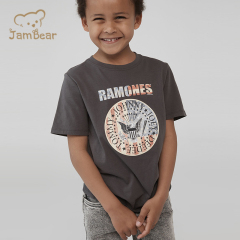 Organic cotton kids t shirt sustainable children tshirt print eco friendly kids tee shirt short sleeve