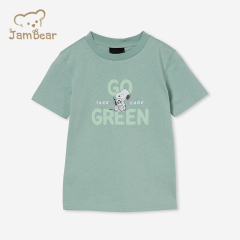 Eco friendly girl's t-shirts sustainable t shirt kids organic cotton kids tee shirt print short sleeve tee