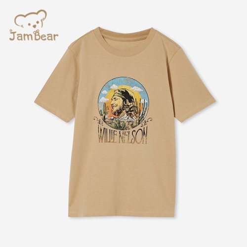 Print kids t shirts organic cotton boys tshirts sustainable children tee eco friendly kids tee
