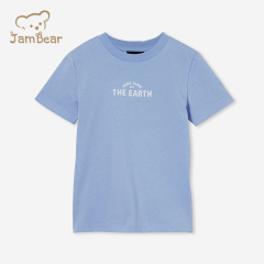 Eco friendly girl's t-shirts sustainable t shirt kids organic cotton kids tee shirt print short sleeve tee