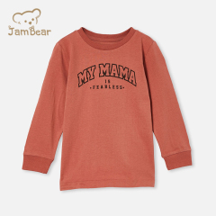 Print t shirt girls organic cotton children tshirt sustainable kids tee shirt eco friendly long sleeve children tee