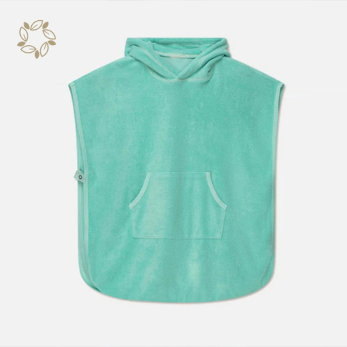 100% Organic cotton kids beach cover up terry towelling sustainable kids beach poncho eco friendly baby beach poncho