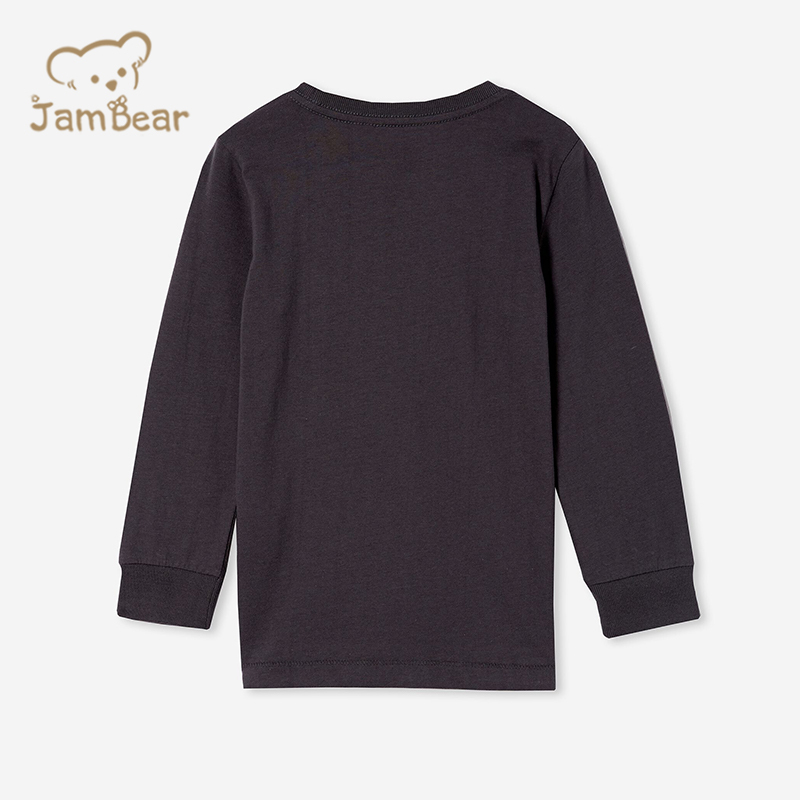 Organic cotton print t shirts kids sustainable kids t shirt printing eco friendly children t shirt long sleeve