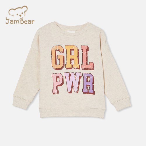 Organic bamboo sweatshirt print eco friendly kids fleece sweatshirt sustainable children sweatshirts