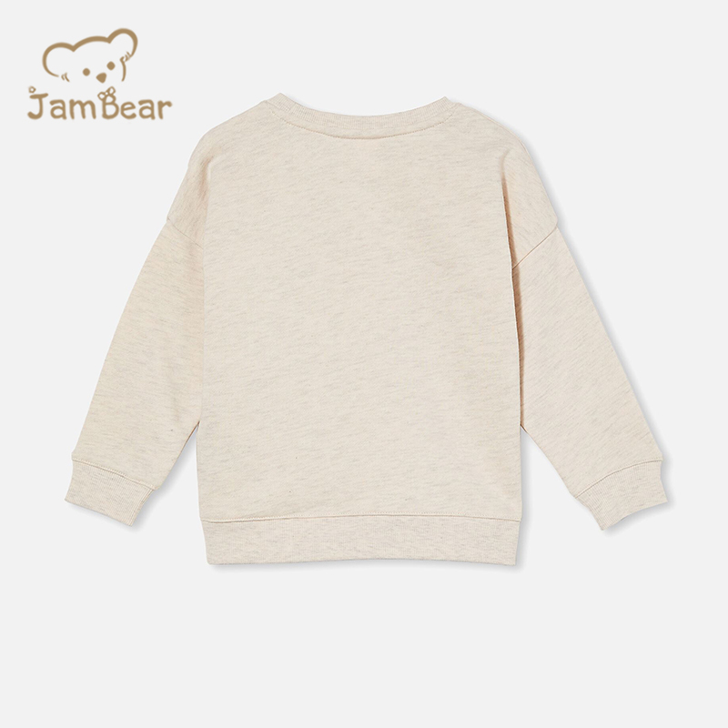 Organic bamboo sweatshirt print eco friendly kids fleece sweatshirt sustainable children sweatshirts