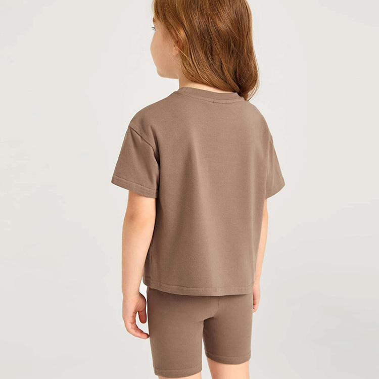 Kid short sleeve top and Shorts Toddler Tops and Pants Suit Kids girl Outfit organic cotton Two Piece Kids Set