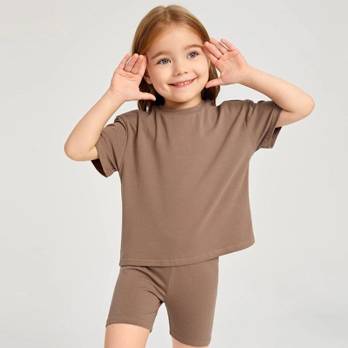 Kid short sleeve top and Shorts Toddler Tops and Pants Suit Kids girl Outfit organic cotton Two Piece Kids Set