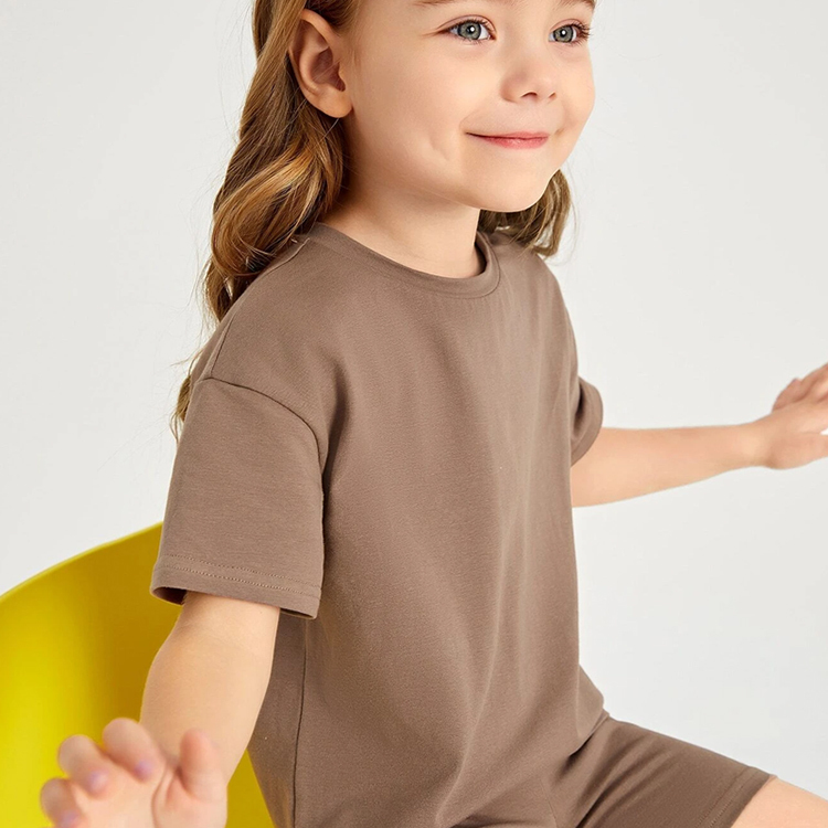 Kid short sleeve top and Shorts Toddler Tops and Pants Suit Kids girl Outfit organic cotton Two Piece Kids Set