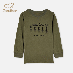 Sustainable kids printed t shirt organic cotton children top t shirt eco friendly t shirt for children