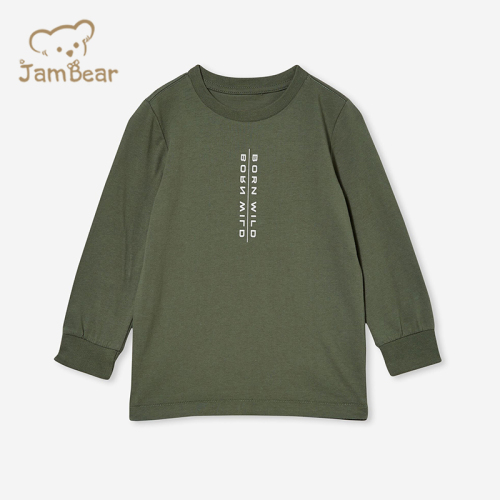 Sustainable kids printed t shirt organic cotton children top t shirt eco friendly t shirt for children