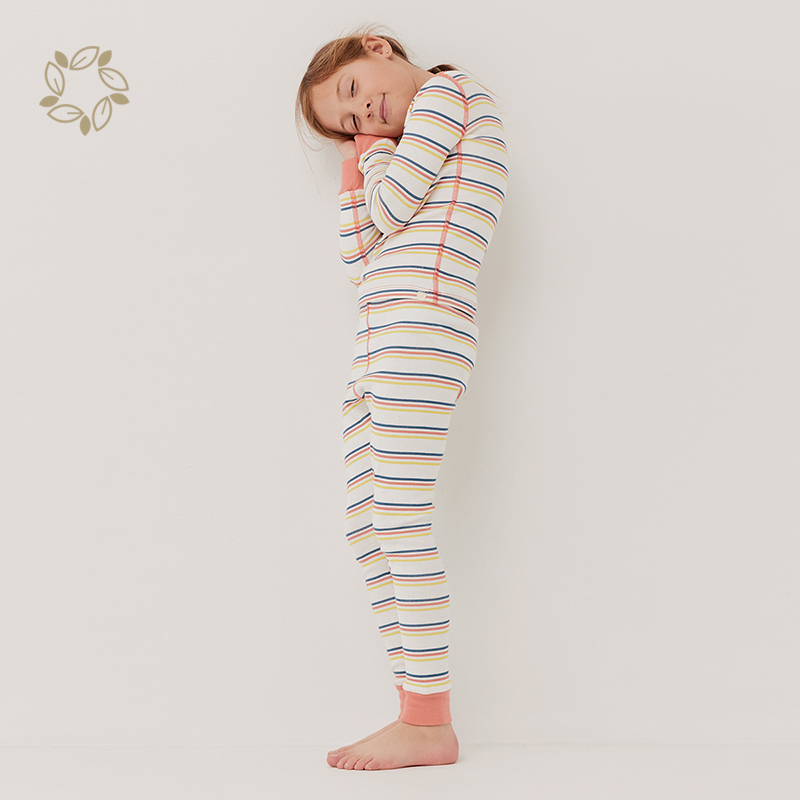 100% Organic cotton kid pyjamas sustainable enfant pyjama printed eco friendly child pajamas kids pajama set