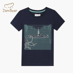 Sustainable t shirt children kids organic cotton print t shirts kids eco friendly t shirts kids boy