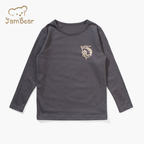 Sustainable print t shirts kids organic cotton long sleeve t shirt kids eco friendly kids t shirt cotton