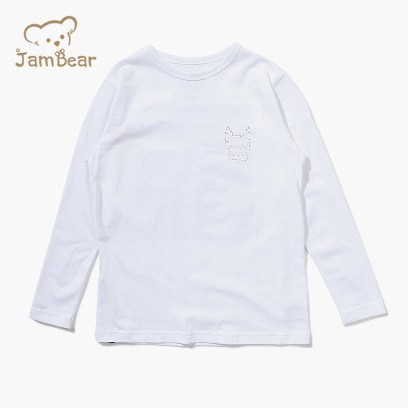 Print 100% organic cotton tshirt sustainable t shirt kids eco friendly children top t shirt long sleeve