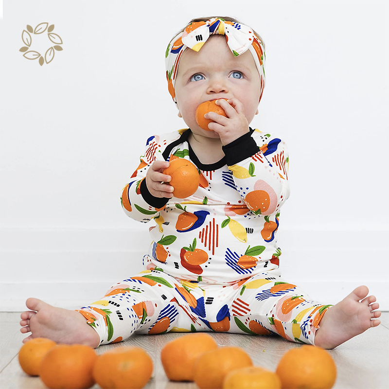 Sustainable envelope collar toddle pyjamas sustainable digital printing enfant pyjama eco friendly children's pajamas wholesale