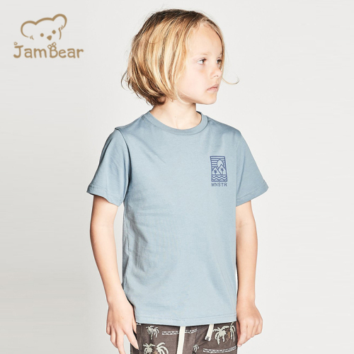 Eco friendly kids t shirt printing sustainable children top t shirt organic cotton t shirt for girls kids