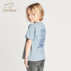 Eco friendly kids t shirt printing sustainable children top t shirt organic cotton t shirt for girls kids