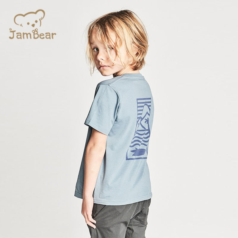 Eco friendly kids t shirt printing sustainable children top t shirt organic cotton t shirt for girls kids