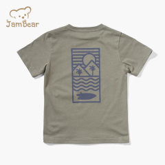 Print organic cotton kid t-shirt eco friendly t shirt for kids sustainable short sleeve t shirt for girls kids