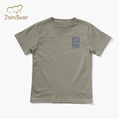 Print organic cotton kid t-shirt eco friendly t shirt for kids sustainable short sleeve t shirt for girls kids
