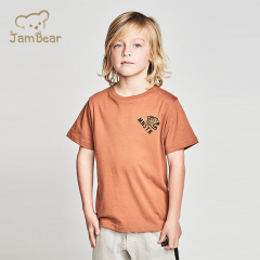 Print organic cotton kid t-shirt eco friendly t shirt for kids sustainable short sleeve t shirt for girls kids