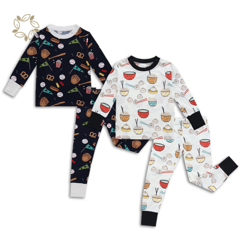 Organic bamboo children pyjamas sustainable sleeping pajamas for kids eco friendly pajamas for children
