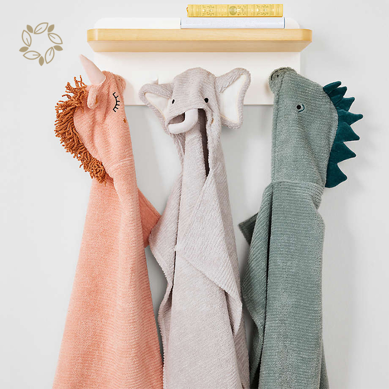 Organic Cotton Bath Towel Eco Friendly Baby Hooded Bath Towels sustainable Baby Hooded Towel