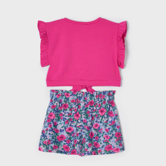 Kid short sleeve top and Shorts organic cotton Toddler shorts sets kid t shirt and shorts Baby girls Outfit