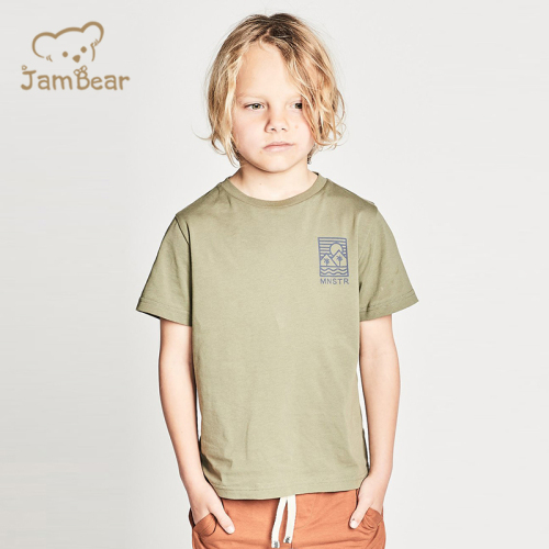 Print organic cotton kid t-shirt eco friendly t shirt for kids sustainable short sleeve t shirt for girls kids