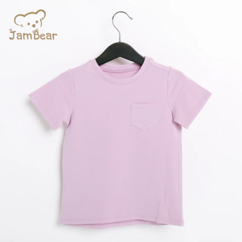 Organic cotton children tshirt eco friendly Striped kids tee shirt sustainable children tee knit short sleeve top