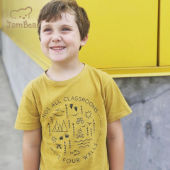 Sustainable toddler boys t-shirts eco friendly t-shirts toddler organic cotton baby print t-shirts