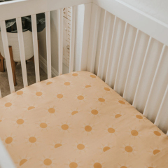 Muslin Crib Sheet Custom printed baby bed sheet newborn Four-piece suit bedding Organic cotton baby bedding