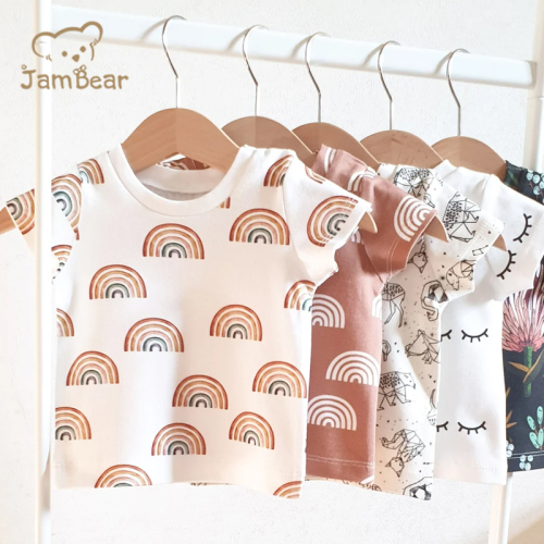 Organic cotton baby t shirt printing eco friendly baby printing t-shirts sustainable toddler t-shirt short sleeve tee