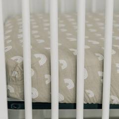 Muslin Crib Sheet Custom printed baby bed sheet newborn Four-piece suit bedding Organic cotton baby bedding