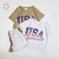 Organic bamboo toddler t shirt and shorts sustainable toddler shorts set eco friendly toddler clothing set