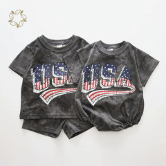 Organic bamboo toddler t shirt and shorts sustainable toddler shorts set eco friendly toddler clothing set